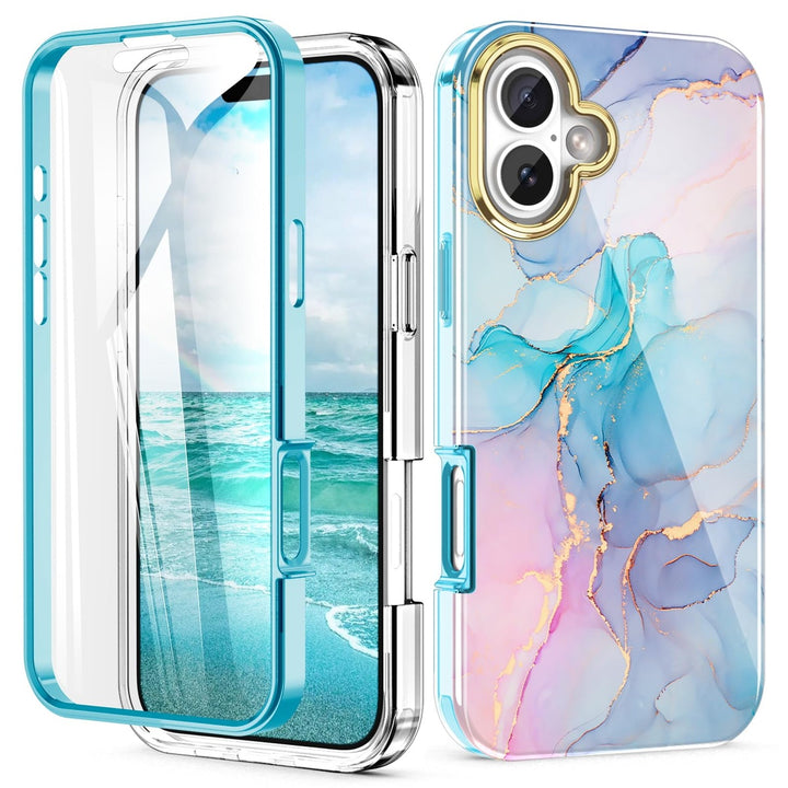 Chic Marble Shield Case for iPhone 16 Plus - DOKUTRONIX