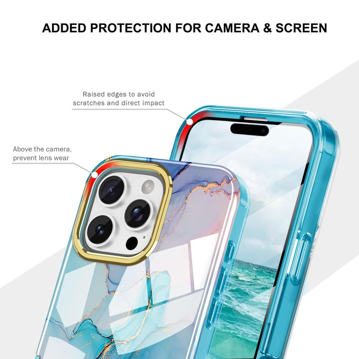 Chic Marble Shield Case for iPhone 16 Plus - DOKUTRONIX