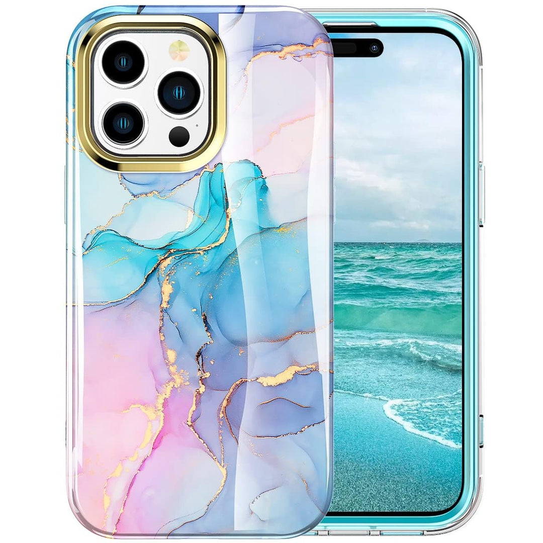 Chic Marble Shield Case for iPhone 16 Plus - DOKUTRONIX