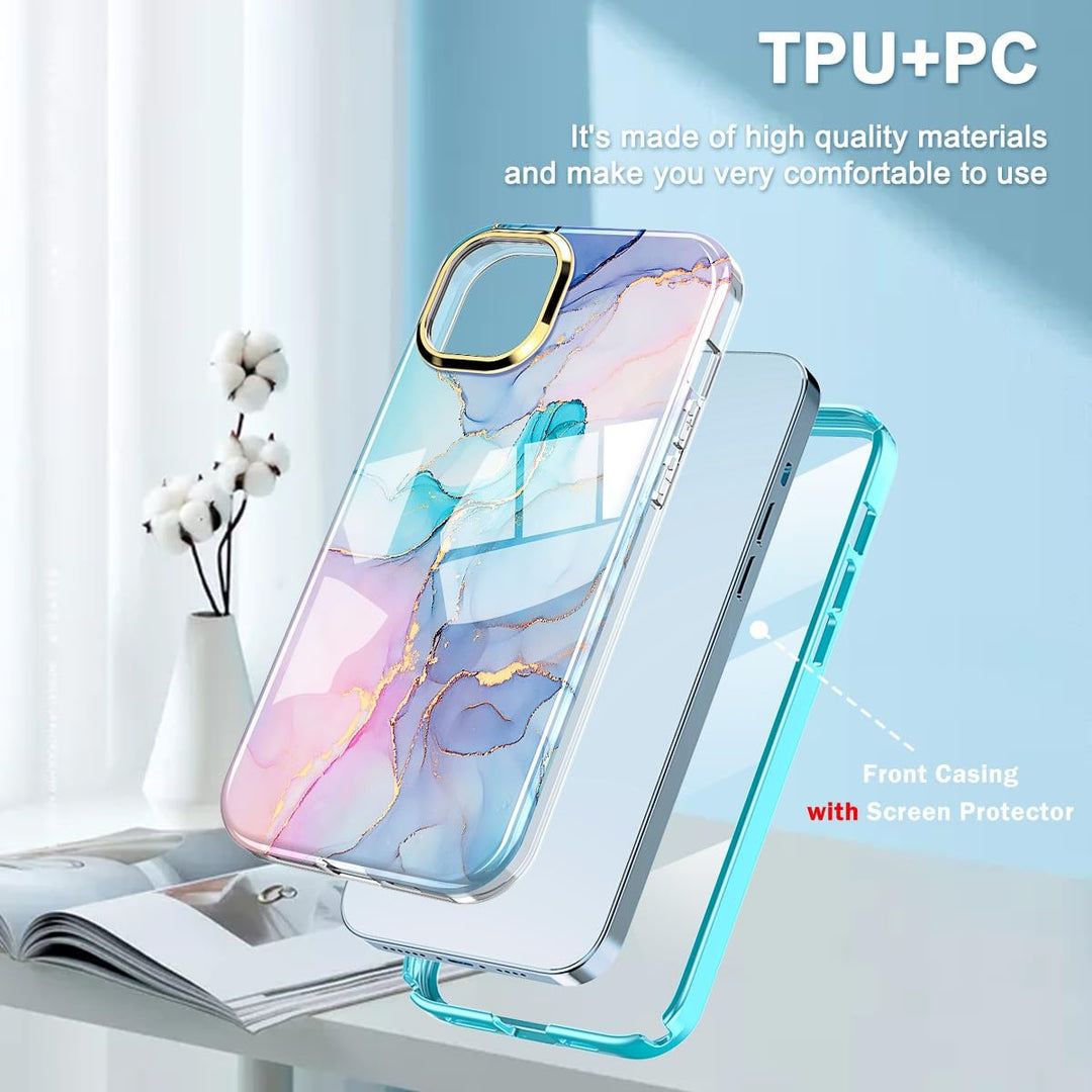 Chic Marble Shield Case for iPhone 16 Plus - DOKUTRONIX