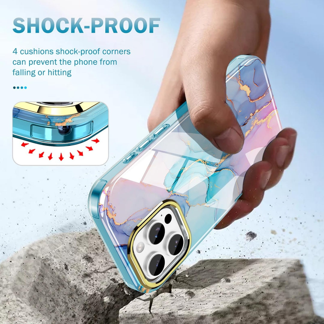 Chic Marble Shield Case for iPhone 16 Plus - DOKUTRONIX