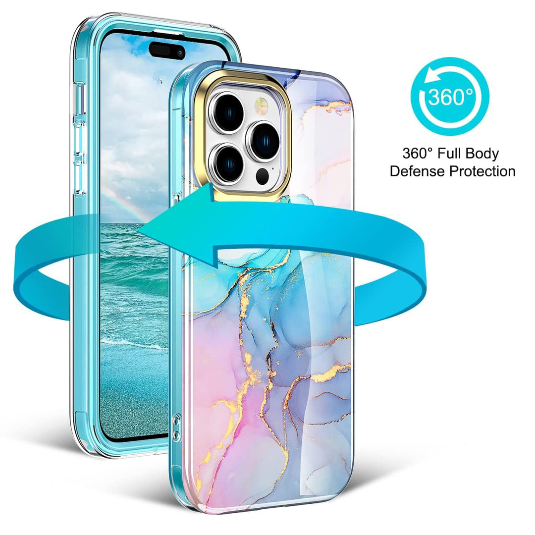 Chic Marble Shield Case for iPhone 16 Plus - DOKUTRONIX