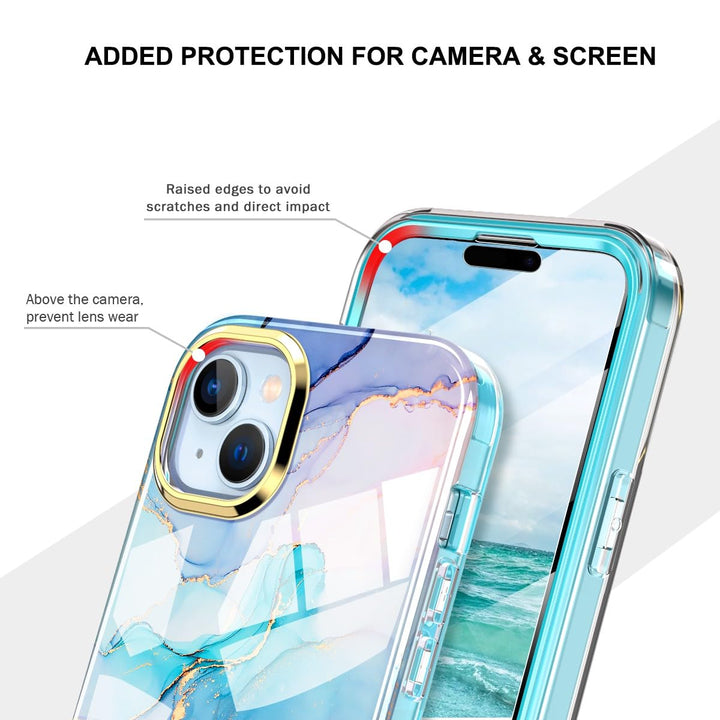 Chic Marble Shield Case for iPhone 16 Plus - DOKUTRONIX