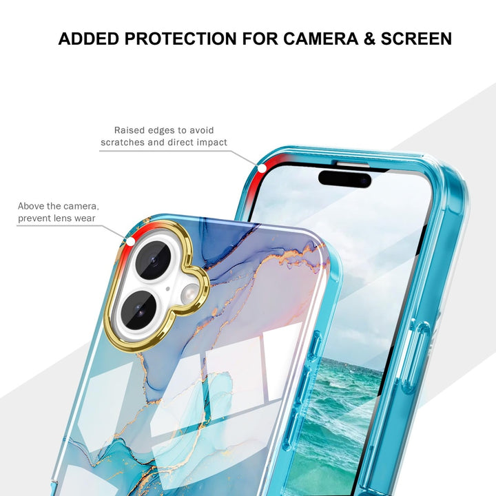 Chic Marble Shield Case for iPhone 16 Plus - DOKUTRONIX