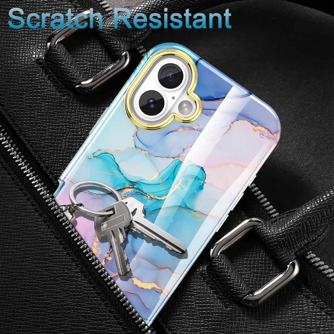 Chic Marble Shield Case for iPhone 16 Plus - DOKUTRONIX