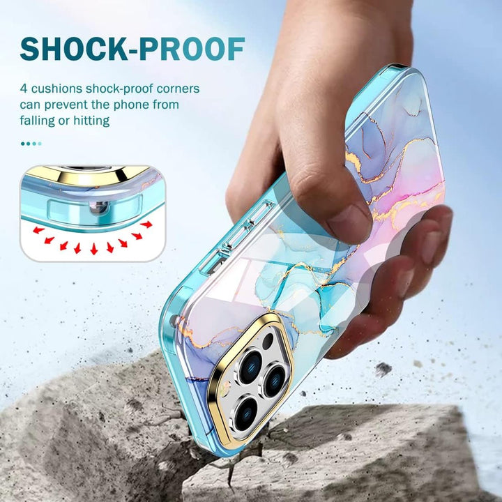Chic Marble Shield Case for iPhone 16 Plus - DOKUTRONIX