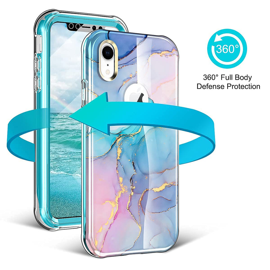 Chic Marble Shield Case for iPhone 16 Plus - DOKUTRONIX