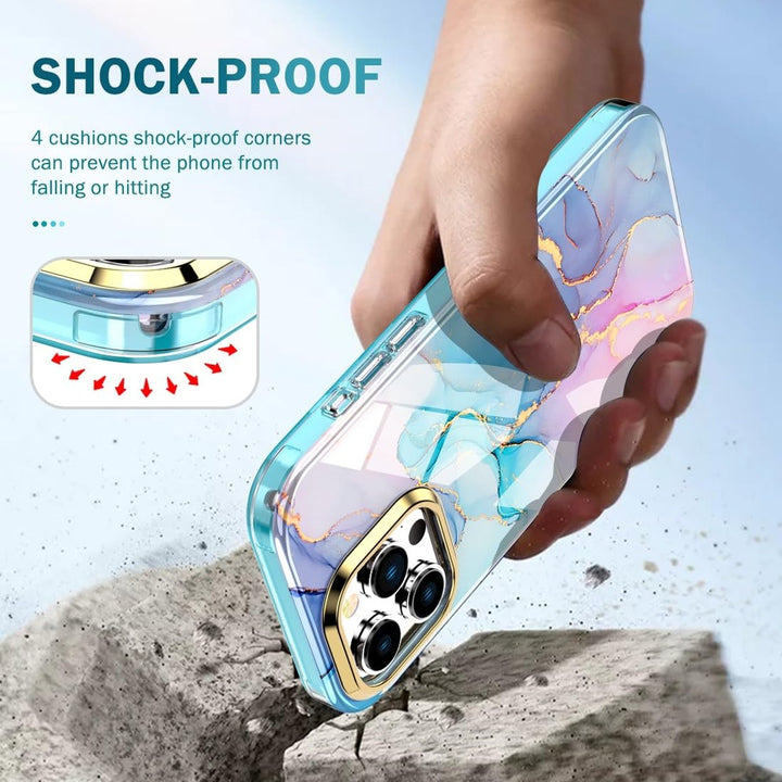 Chic Marble Shield Case for iPhone 16 Plus - DOKUTRONIX