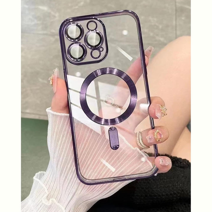Clear Purple MagSafe iPhone 16 Pro Max Case - DOKUTRONIX