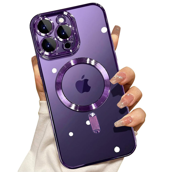Clear Purple MagSafe iPhone 16 Pro Max Case - DOKUTRONIX