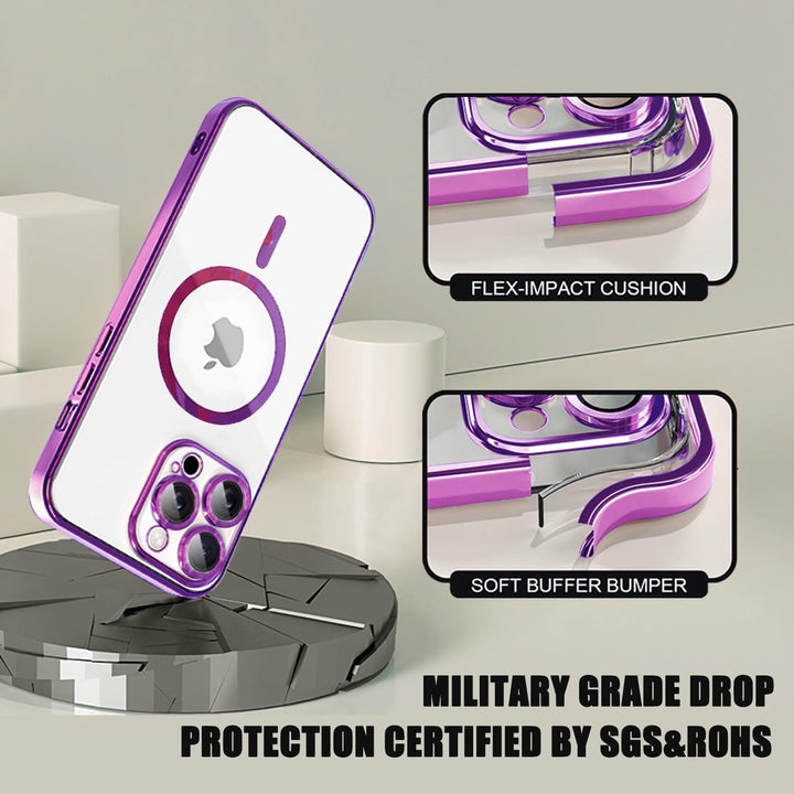 Clear Purple MagSafe iPhone 16 Pro Max Case - DOKUTRONIX