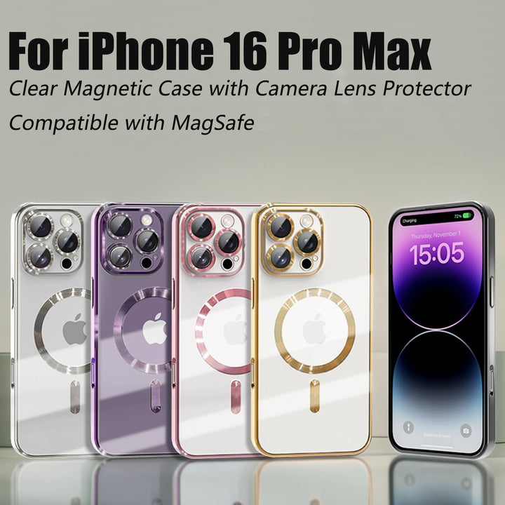 Clear Purple MagSafe iPhone 16 Pro Max Case - DOKUTRONIX