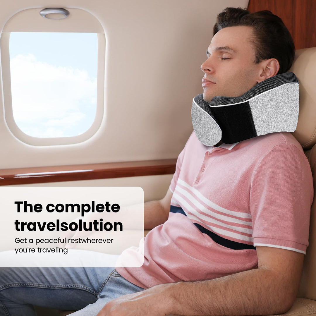 CloudComfort Memory Foam Travel Neck Pillow - DOKUTRONIX
