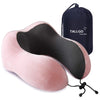 CloudComfort Memory Foam Travel Neck Pillow - Pink