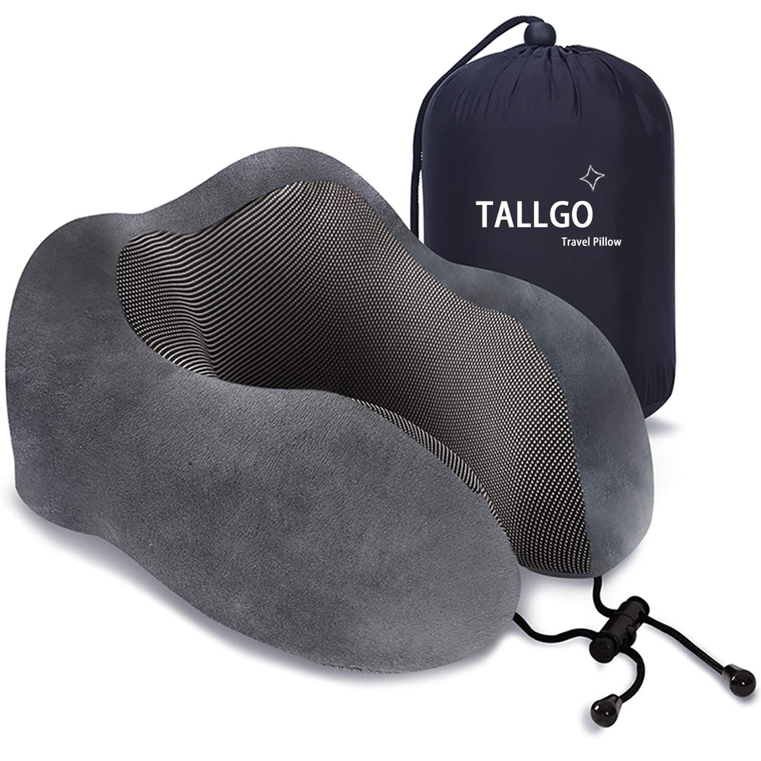 CloudComfort Memory Foam Travel Pillow - Grey - DOKUTRONIX