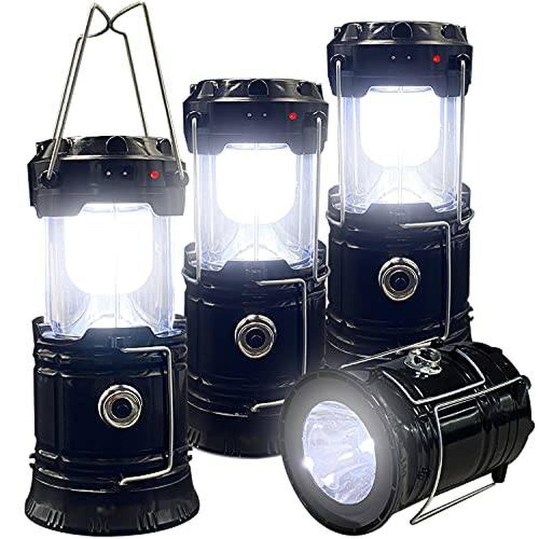 XTAUTO Solar LED Camping Lantern 4-Pack - DOKUTRONIX