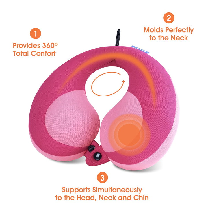 ComfyChin Kids Travel Pillow - Pink - DOKUTRONIX