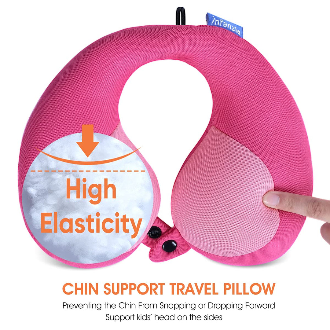 ComfyChin Kids Travel Pillow - Pink - DOKUTRONIX