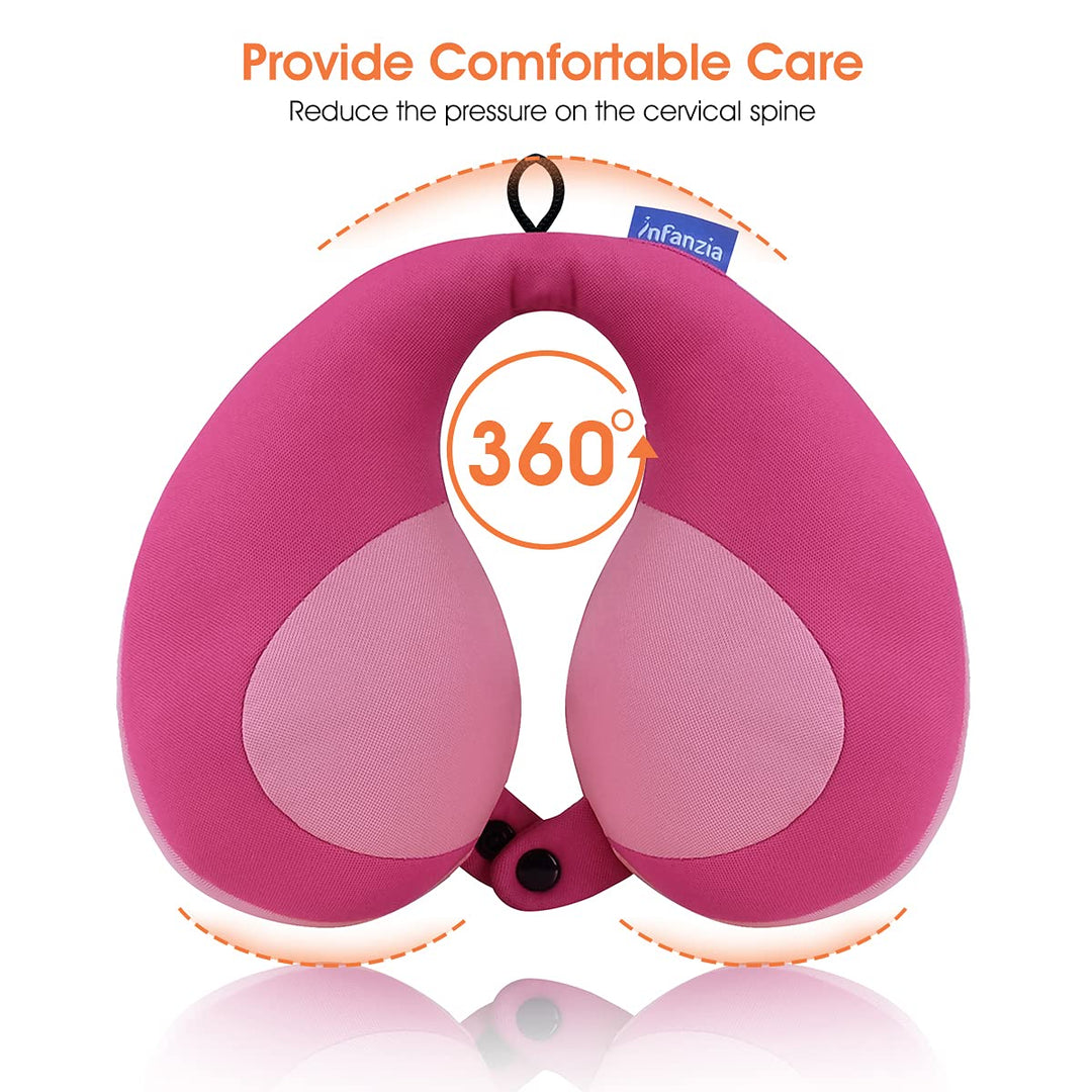 ComfyChin Kids Travel Pillow - Pink - DOKUTRONIX