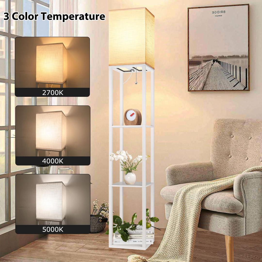 Corner Shelf Floor Lamp - DOKUTRONIX