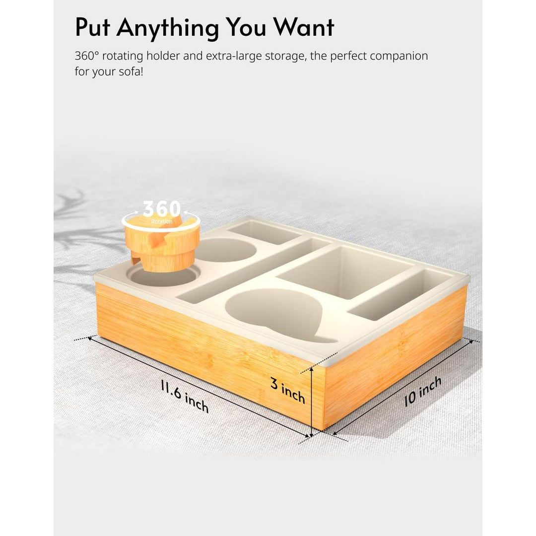 Couch Caddy Tray: Silicone Snack & Drink Holder - DOKUTRONIX