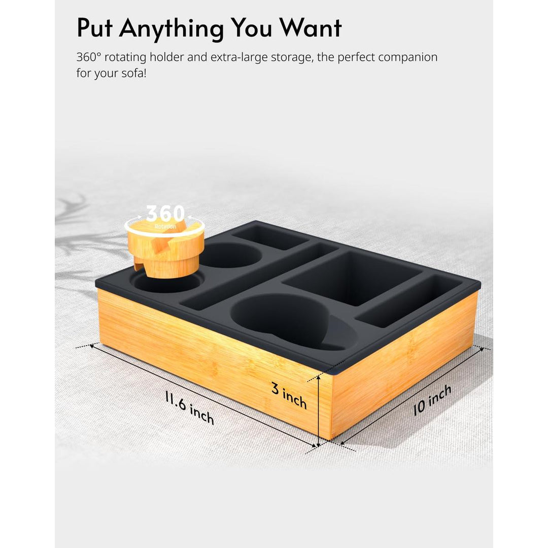 Couch Caddy Tray: Silicone Snack & Drink Holder - DOKUTRONIX