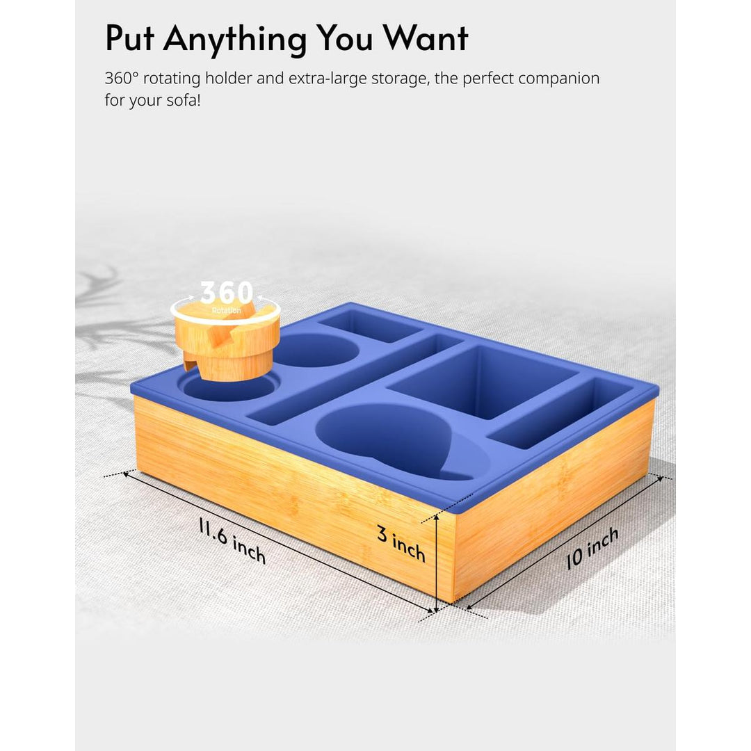 Couch Caddy Tray: Silicone Snack & Drink Holder - DOKUTRONIX