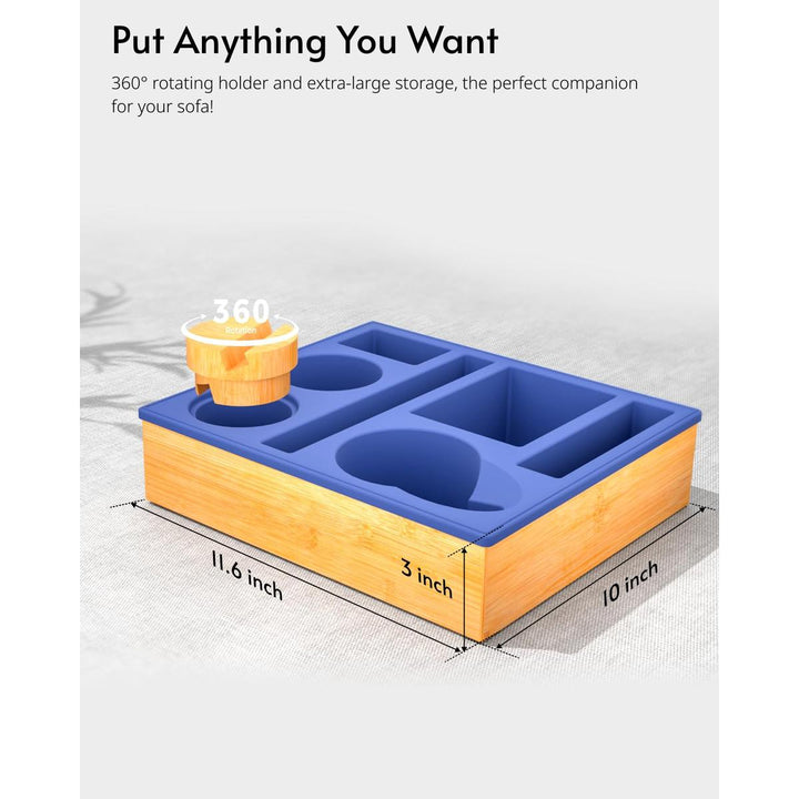 Couch Caddy Tray: Silicone Snack & Drink Holder - DOKUTRONIX