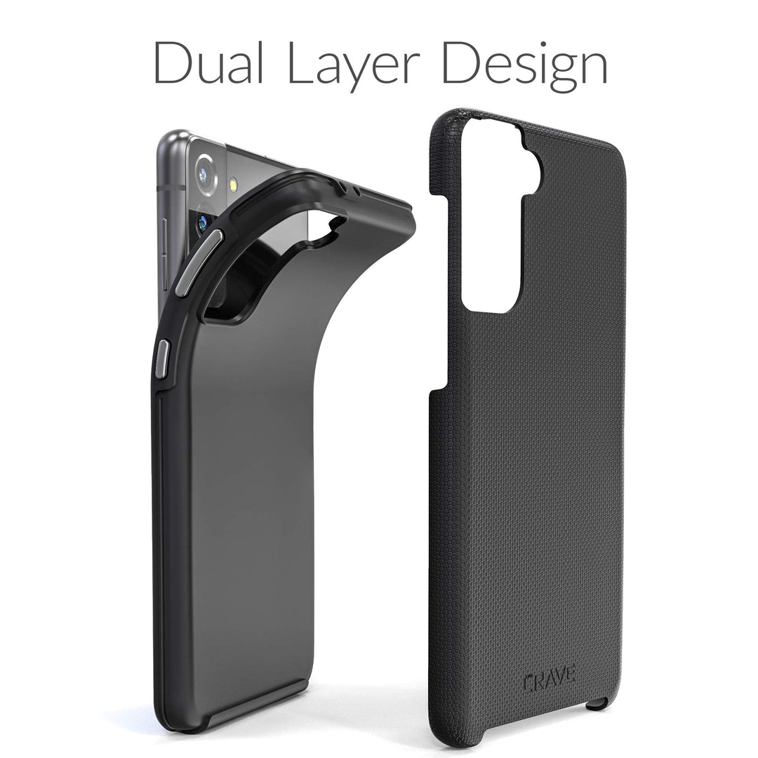Crave S21+ Dual Guard Case - Shockproof Black Armor - DOKUTRONIX