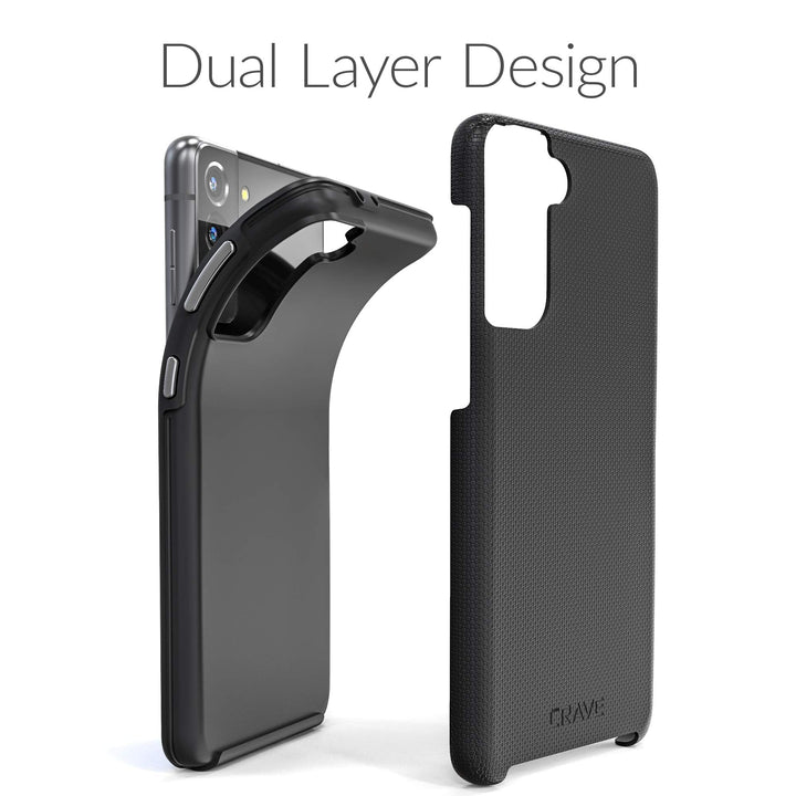 Crave S21+ Dual Guard Case - Shockproof Black Armor - DOKUTRONIX