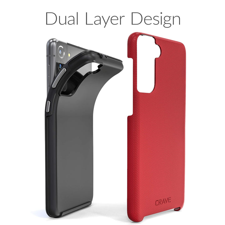 Crave Shield Duo for Galaxy S21+ - Red Case - DOKUTRONIX