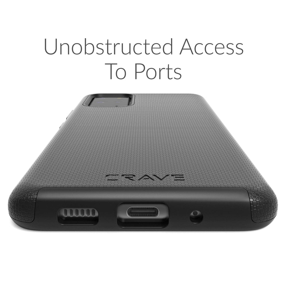 Crave Shield Duo for Galaxy S20+ Case - Black - DOKUTRONIX