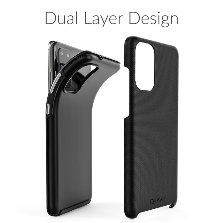 Crave Shield Duo for Galaxy S20+ Case - Black - DOKUTRONIX