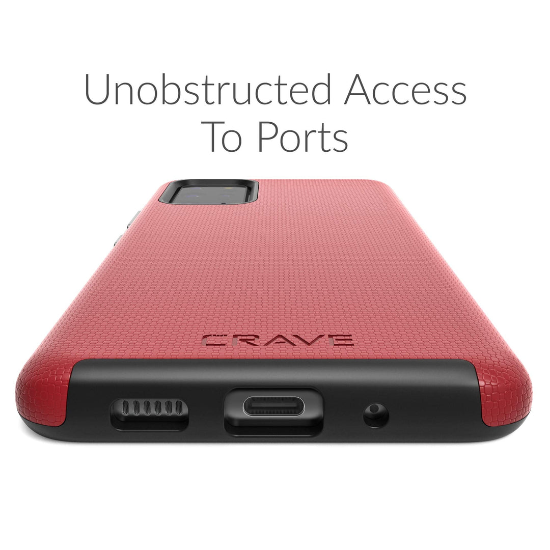 Crave Dual Guard S20+ Case - Shockproof Red Armor - DOKUTRONIX