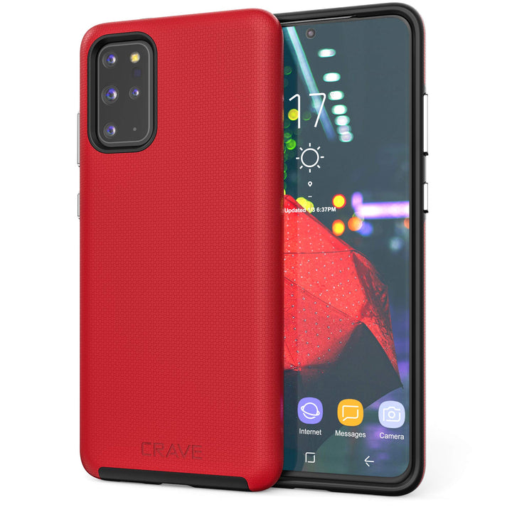 Crave Dual Guard S20+ Case - Shockproof Red Armor - DOKUTRONIX