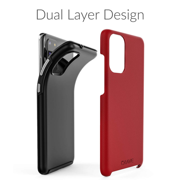 Crave Dual Guard S20+ Case - Shockproof Red Armor - DOKUTRONIX