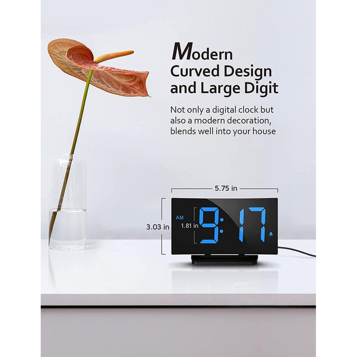 CurvoLite: Smart LED Alarm Clock with Bright Control - DOKUTRONIX