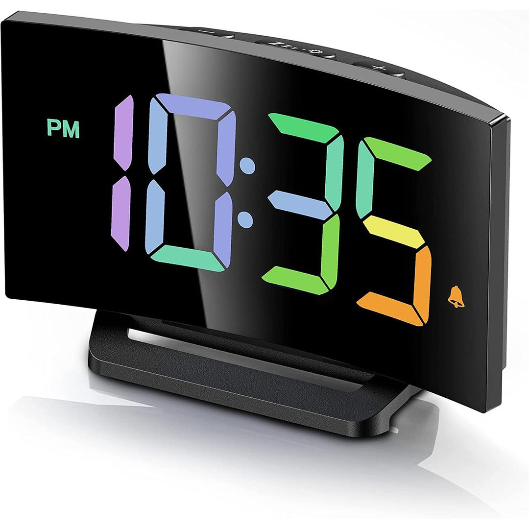 CurvoLite: Smart LED Alarm Clock with Bright Control - DOKUTRONIX