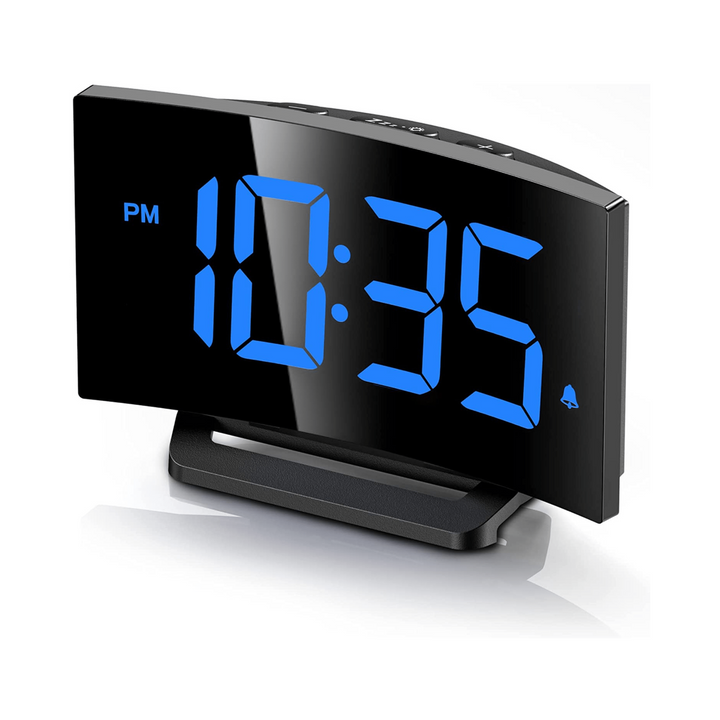 CurvoLite: Smart LED Alarm Clock with Bright Control - DOKUTRONIX