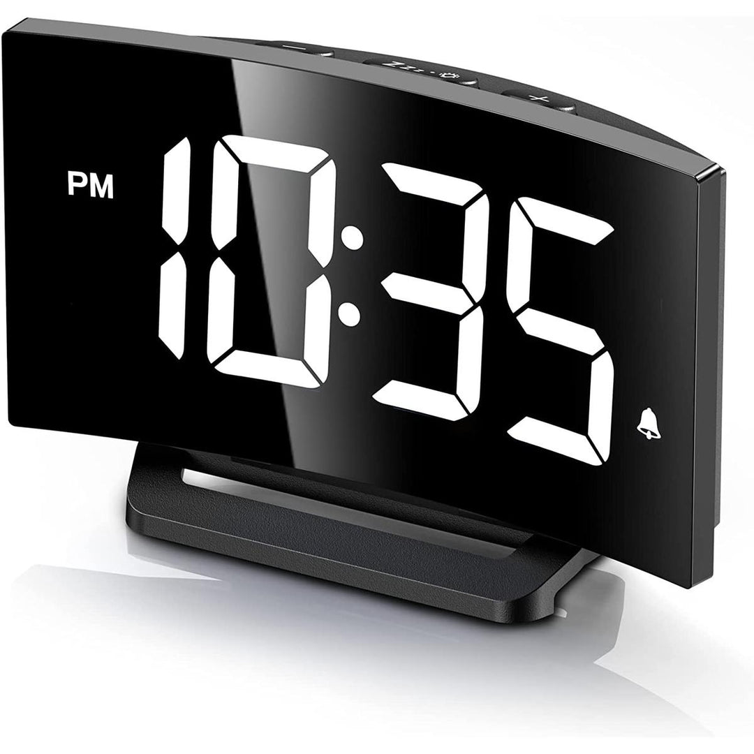 CurvoLite: Smart LED Alarm Clock with Bright Control - DOKUTRONIX
