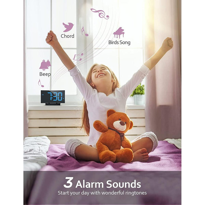 CurvoLite: Smart LED Alarm Clock with Bright Control - DOKUTRONIX