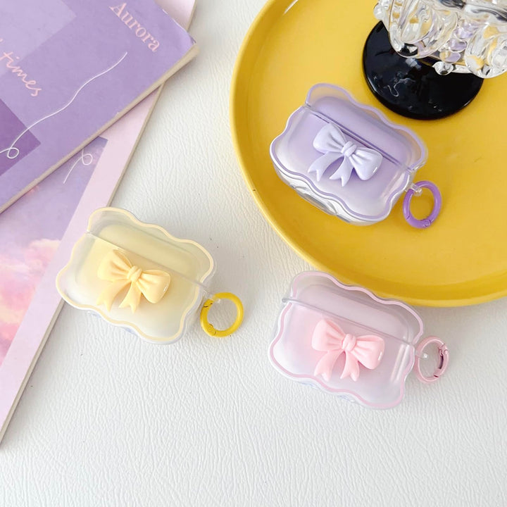 Kawaii Bow Clear Case for AirPods Pro 1/2 Gen - DOKUTRONIX