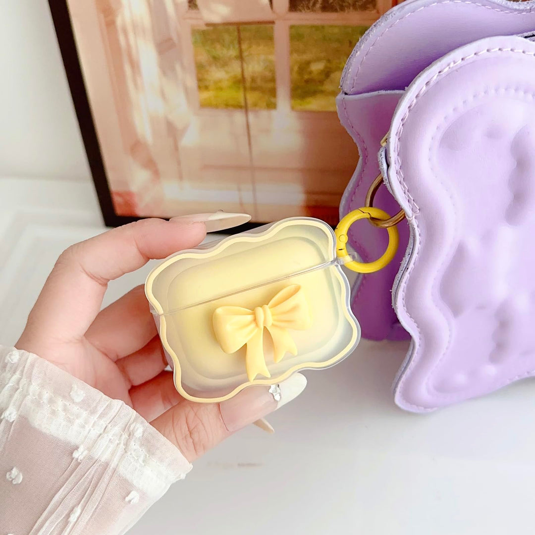 Kawaii Bow Clear Case for AirPods Pro 1/2 Gen - DOKUTRONIX