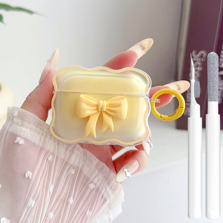Kawaii Bow Clear Case for AirPods Pro 1/2 Gen - DOKUTRONIX