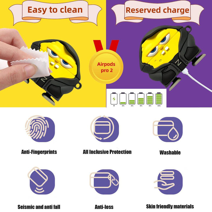 Adorable 3D Silicone AirPods Pro 2 Case - DOKUTRONIX