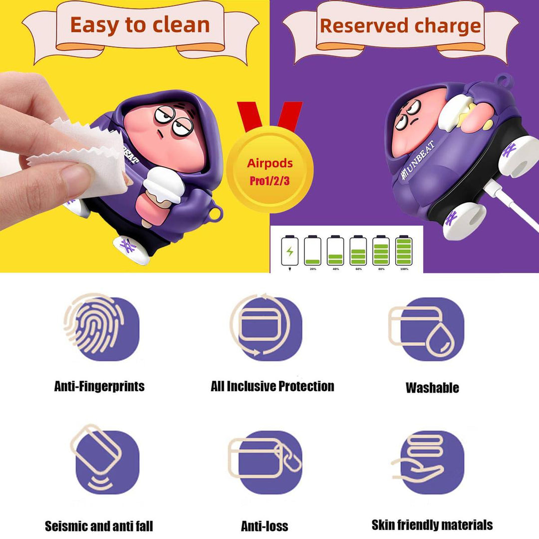 Adorable 3D Silicone AirPods Pro 2 Case - DOKUTRONIX