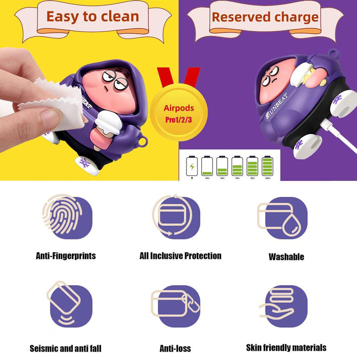 Adorable 3D Silicone AirPods Pro 2 Case - DOKUTRONIX