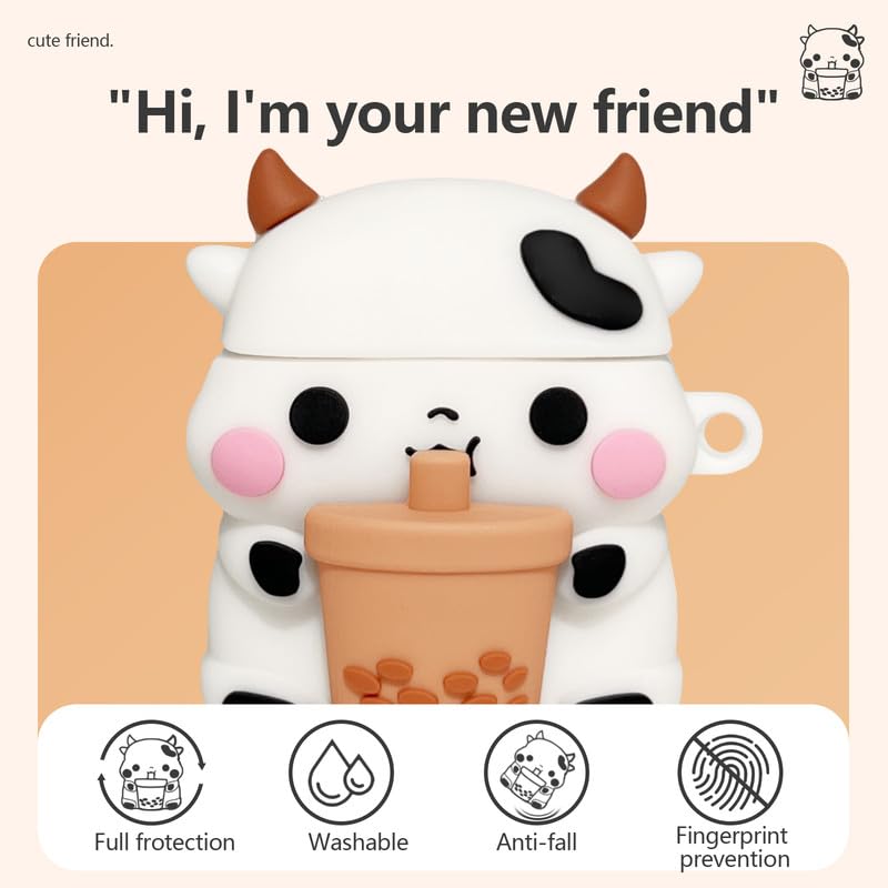 Kawaii AirPods Case: Cute 3D Cartoon Cover & Cleaner - DOKUTRONIX