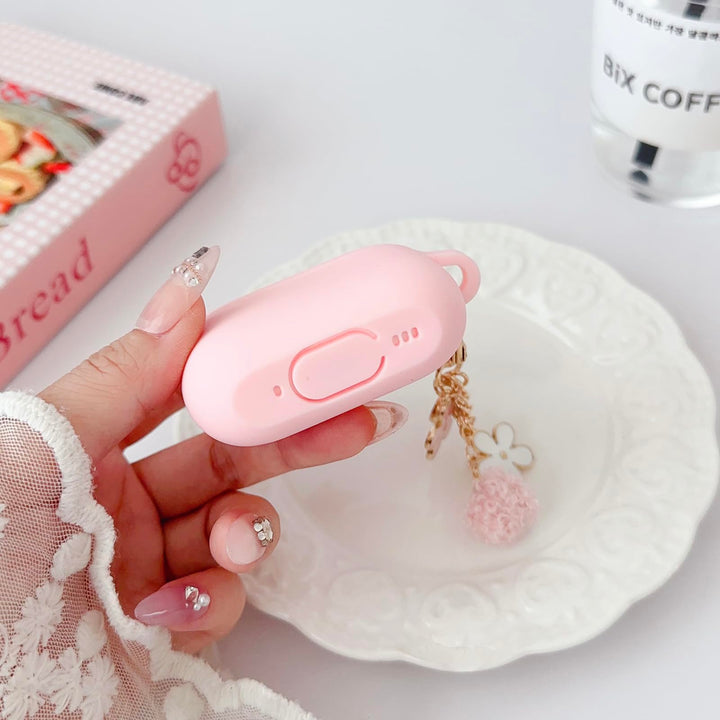 Chic Pink AirPods Pro Case with Pom Pom & Cleaner - DOKUTRONIX