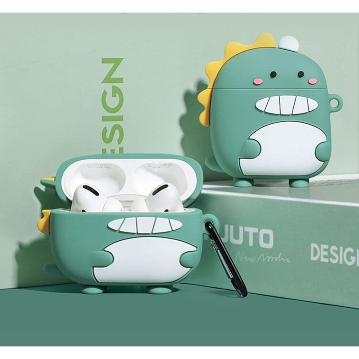 Kawaii Shark AirPods Case with Keychain & Cleaner - DOKUTRONIX